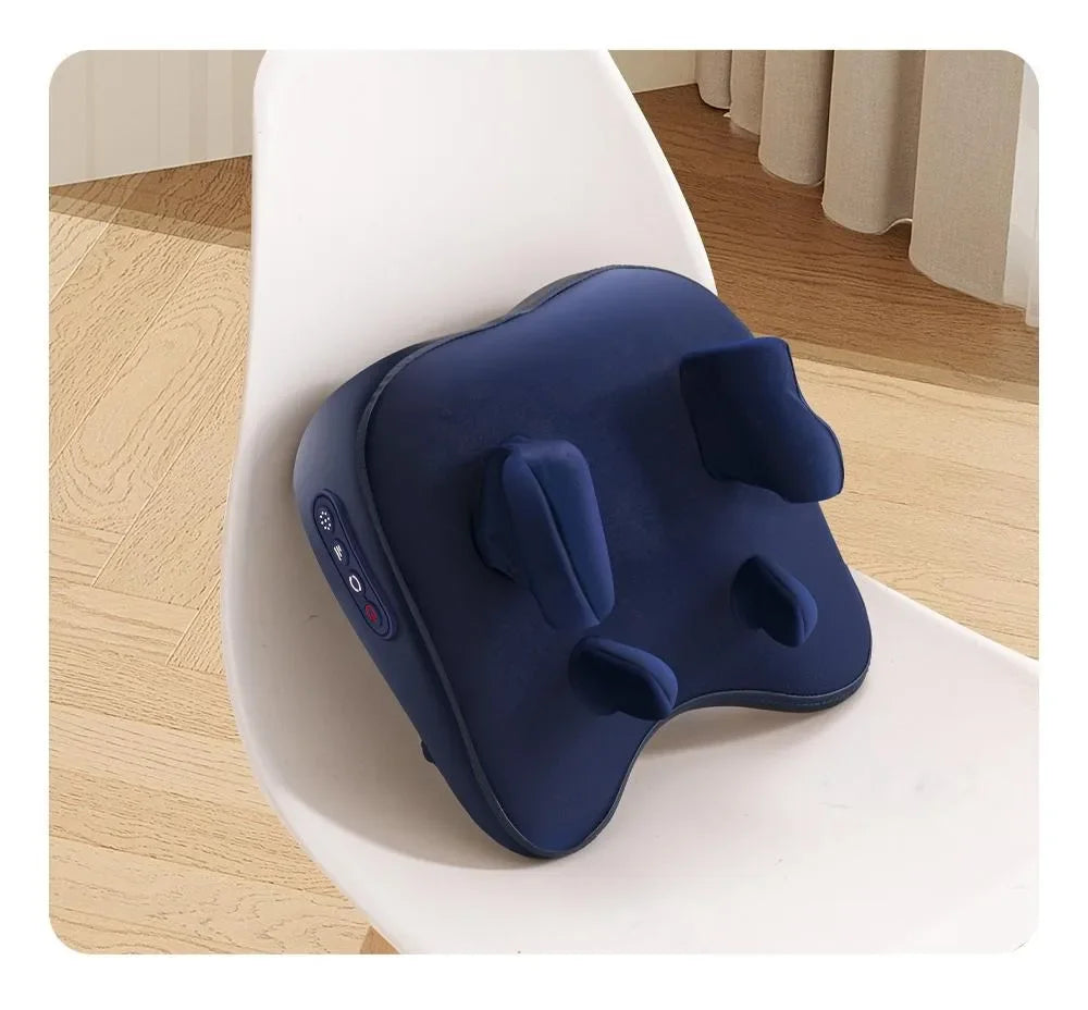 Trapezius Massage Pillow Wireless Electric Car Home Massager Heating Waist Neck Leg Cervical Shiatsu Kneading Rechargeable
